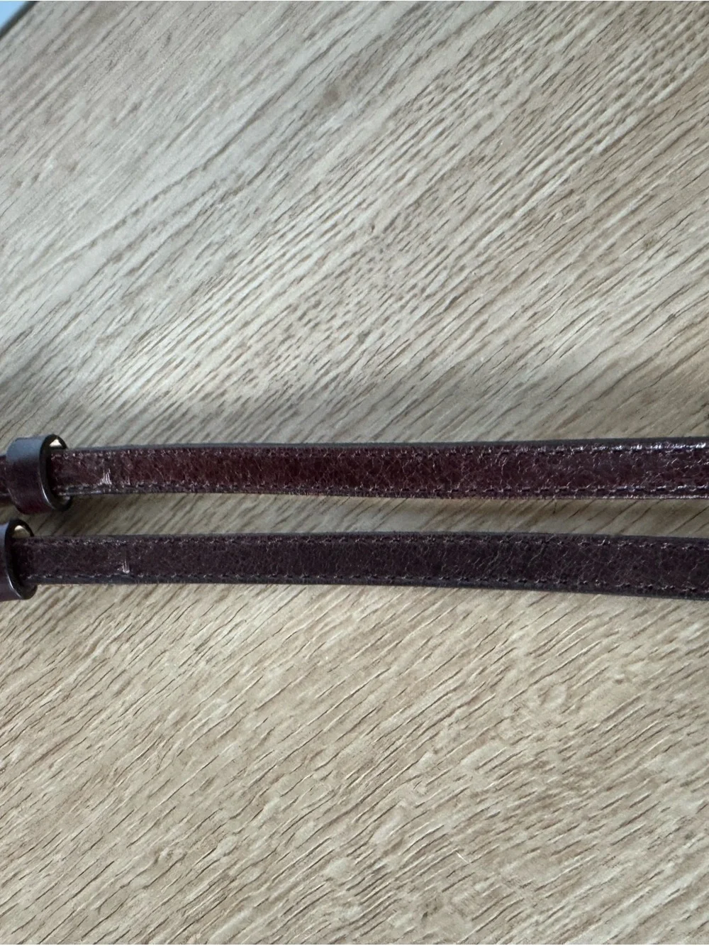 Chloé Dark Brown Leather Double-Strap Waist Belt with Gold Hardware